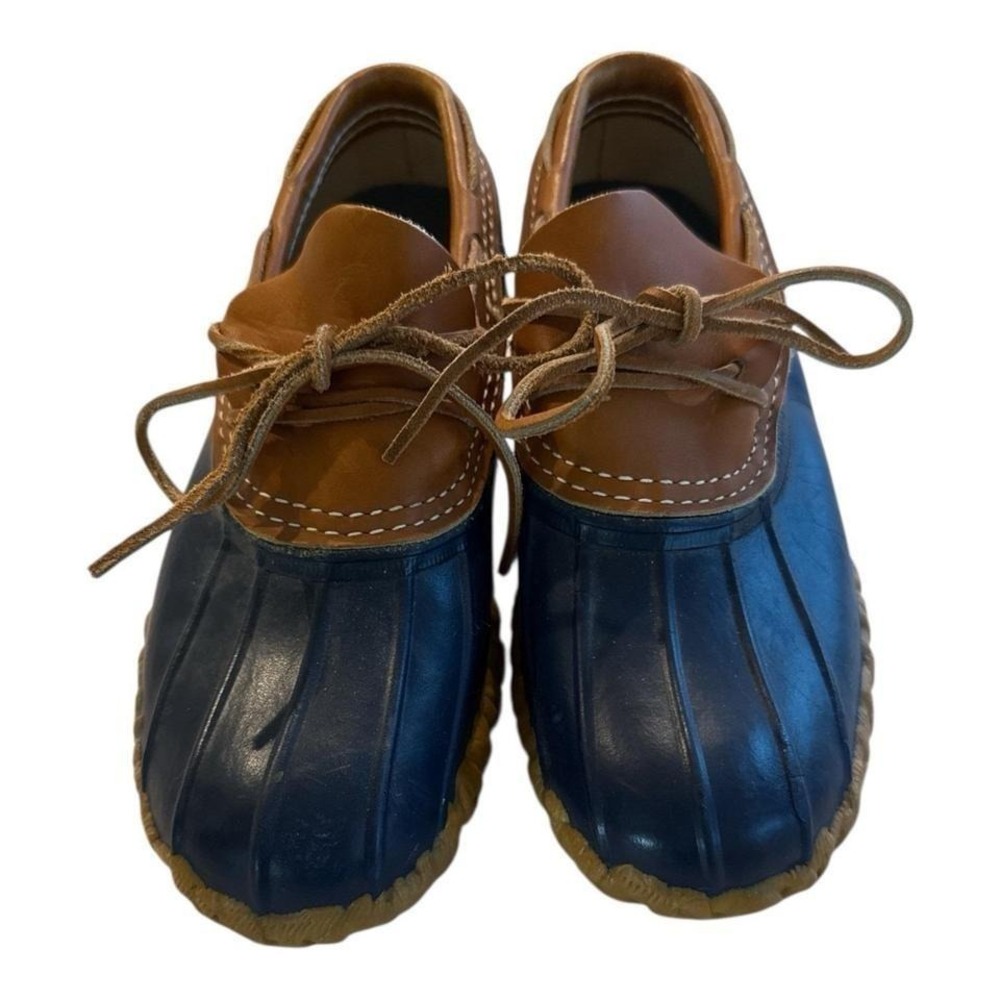Vintage LL Bean Bean Duck Slip On Boots Waterproof Navy/Brown Women's Size 7M - Picture 4 of 6